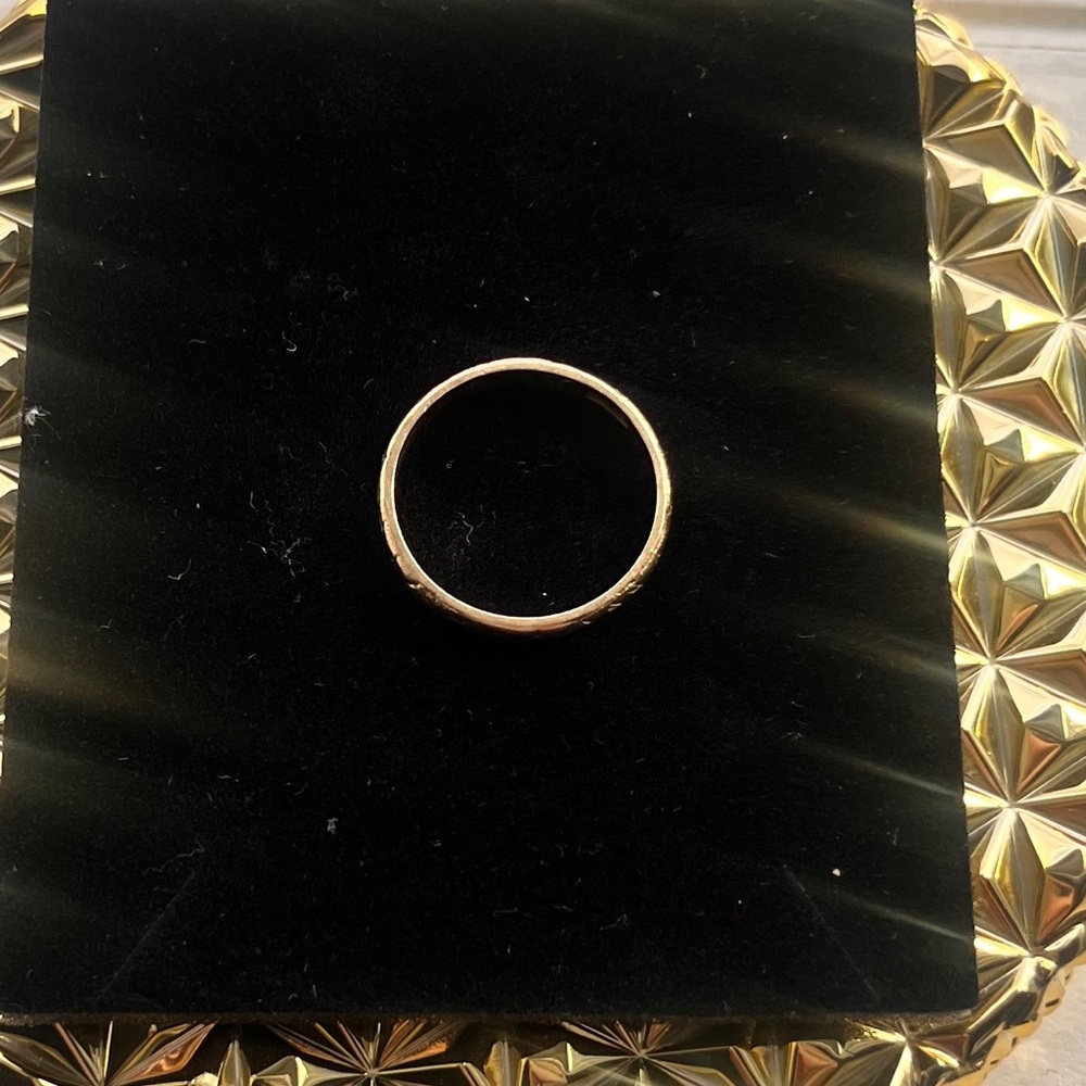 Solid 18k Italian Yellow Gold Stackable Ring Simp… - image 7